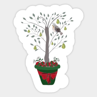 12 Days of Christmas Partridge in a Pear Tree Sticker